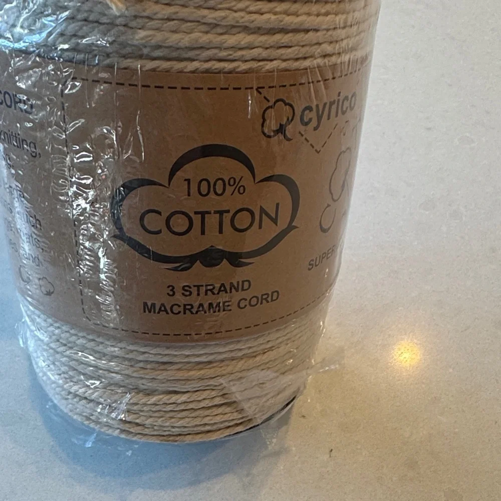 Cream Macrame Cord Tapestry